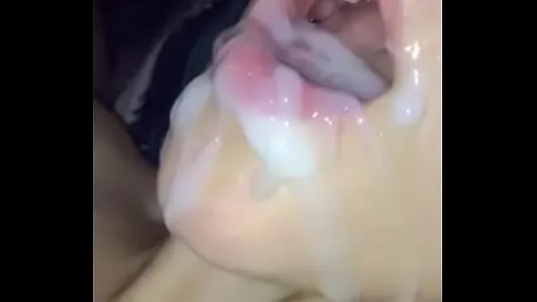 XXX Teen takes massive cum in mouth in slow motion coola filmer