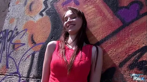 XXX Cremapie in sunny day in public for super skinny babe coole films