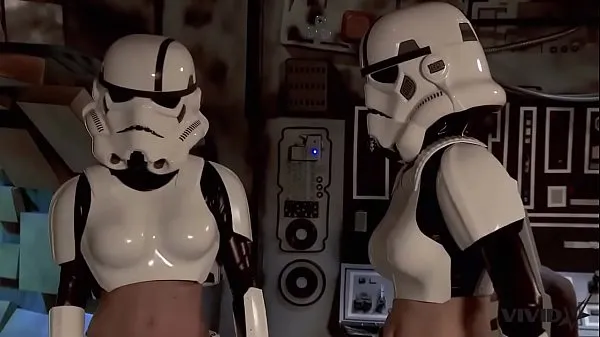 XXX Vivid Parody - 2 Storm Troopers enjoy some Wookie dick Film keren