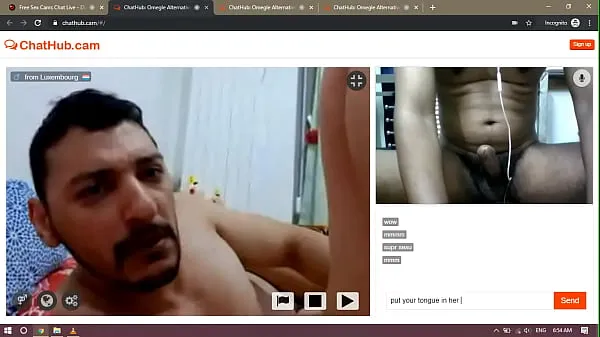XXX Man eats pussy on webcam coola filmer