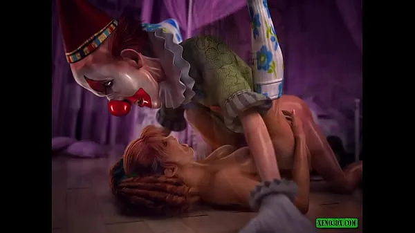 XXX A Taste of Clown Cum. 3D Horror Porn cool Movies