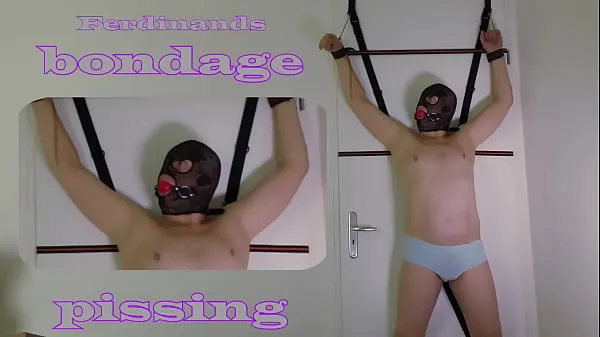 XXX BDSM Bondage Pissing desperate man bondage tied up peeing. Kinky Male Wet and Pissy from Holland cool Movies