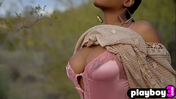 XXX Big tits ebony teen model Nyla posing outdoor and babe exposed her stunning body개의 멋진 영화