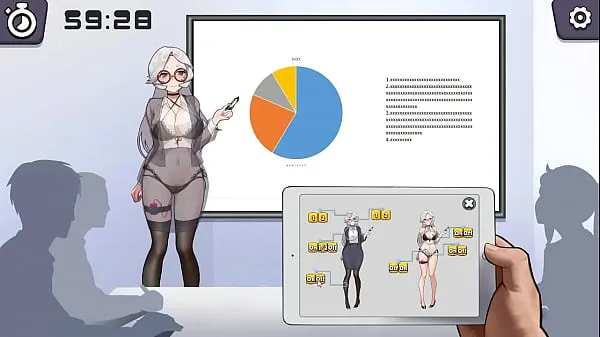 XXX Silver haired lady hentai using a vibrator in a public lecture new hentai gameplay Phim hay